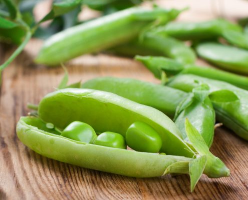 Fresh green peas